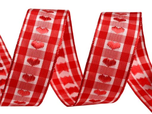 Ruban coeur rouge