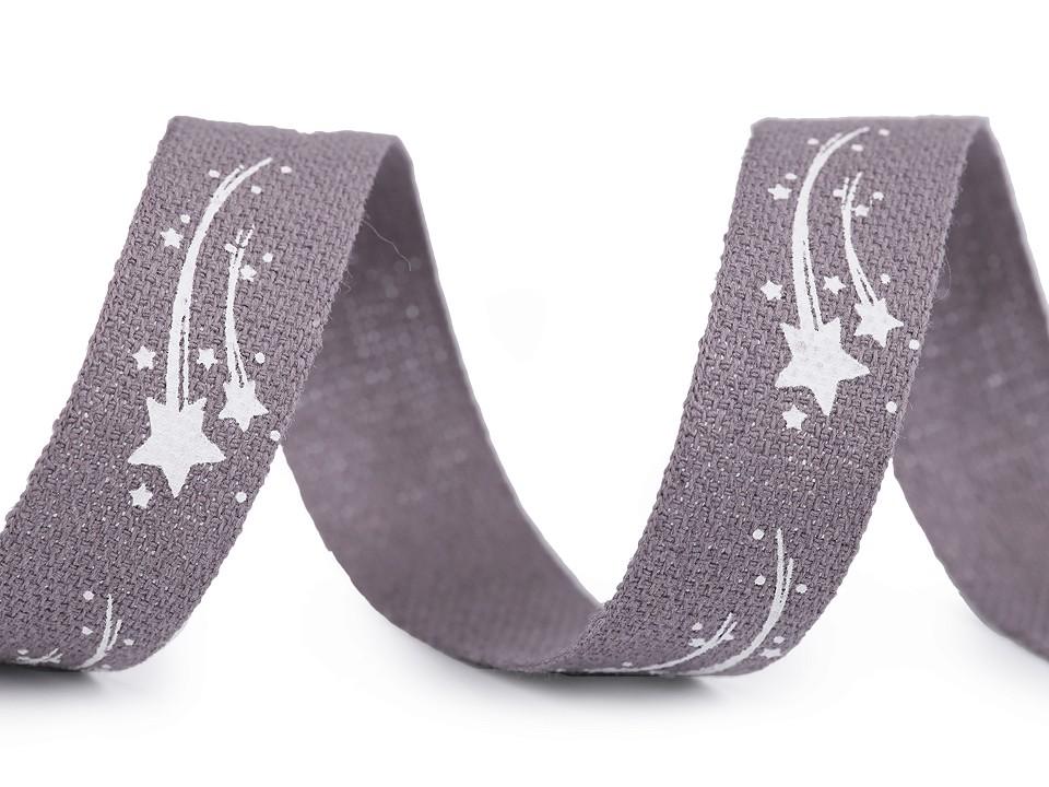 Ruban de noel bleu gris 15mm