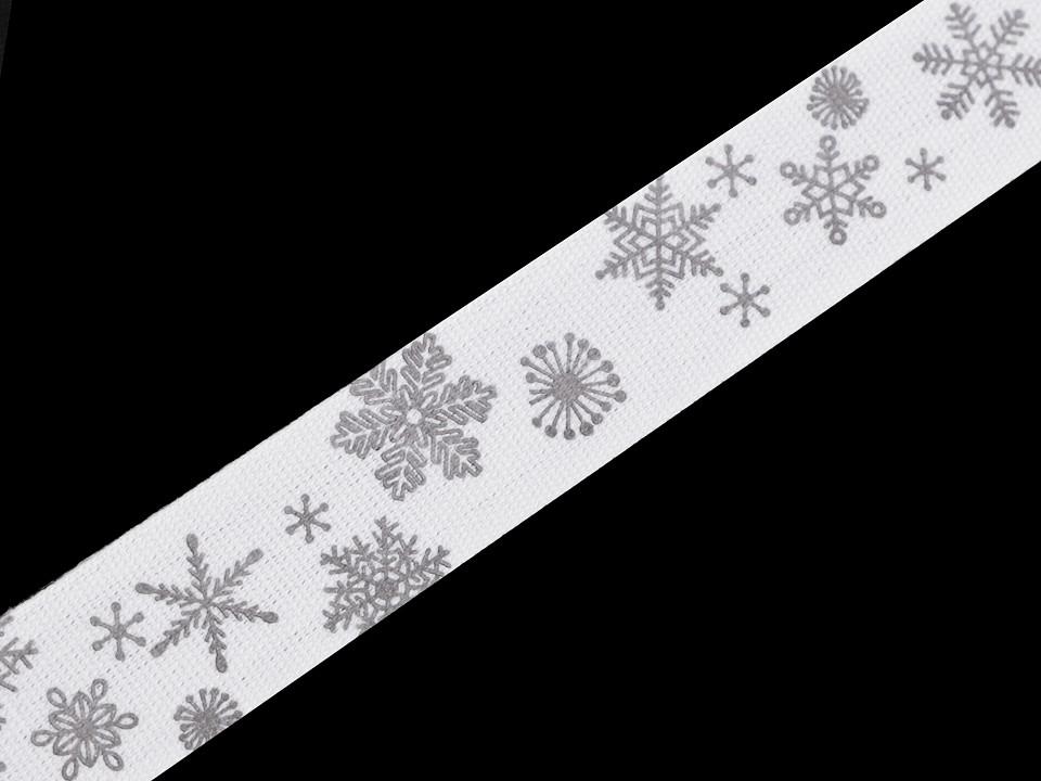 Ruban de noel etoile argent 15 mm 2