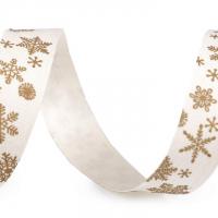Ruban de noel etoile or 15mm