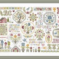 Sampler aux medaillons dm38 jardin prive