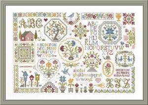 Sampler aux medaillons dm38 jardin prive