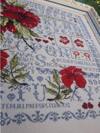 Sampler hibiscus passion des croix 4
