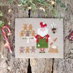 Santa and the gingerbreads madame chantilly fiche broderie