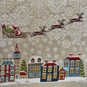 Santa claus is coming to town le pere noel arrive en ville historische stickmuster 4