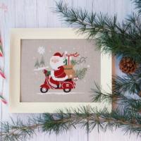 Santa on a vespa de madame chantilly 1