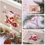 Santa on a vespa de madame chantilly fiche broderie