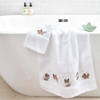 Serviette eponge a broder 50 100 blanc rico design 141022 blanc 4