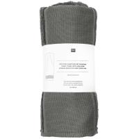 Serviette eponge a broder 50x100 gris anthracite rico design 141031 2