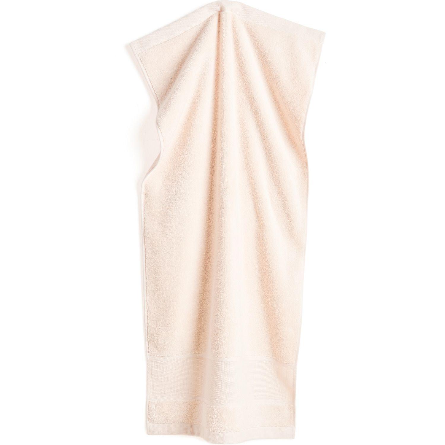 Serviette eponge a broder 50x100 rose poudre rico design 141024 1