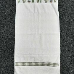 Serviette Brodée Poudre Zigzag 50x100 cm Rico Désign