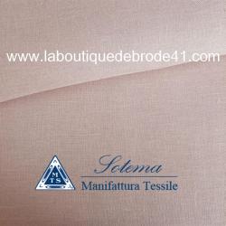 Toile a broder sotema lin 20l 15 fils vieux rose 41