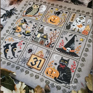 Spooky diary le journal effrayant fiche ou kit de point de croix crocette a gogo 1