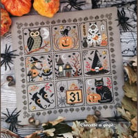 Spooky diary le journal effrayant fiche ou kit de point de croix crocette a gogo