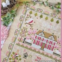 Spring sampler fiche ou kit de point de croix crocette a gogo 11