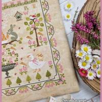 Spring sampler fiche ou kit de point de croix crocette a gogo 7