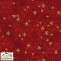 Stof christmas wonders red gold 4596 407