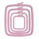 Tambour plastique rectangulaire nurge a broder 195x220x10mm 8