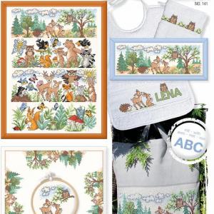 Tiere des waldes les animaux de la foret 141 lindner s kreuzstiche 1