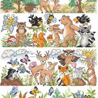 Tiere des waldes les animaux de la foret 141 lindner s kreuzstiche 2