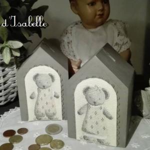Tirelire ourson et oursonne