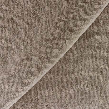 Tissu eponge bambou taupe