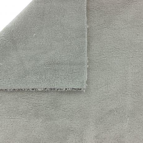 Tissu eponge microfibre bambou gris perle oekotex classe 1 b