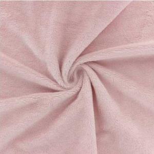Tissu eponge microfibre bambou rose poudre oekotex classe 1