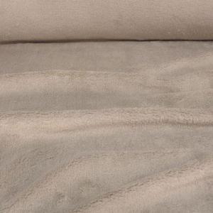 Tissu micro polaire taupe