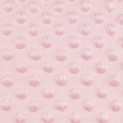 Tissu Minky à Pois Rose Clair