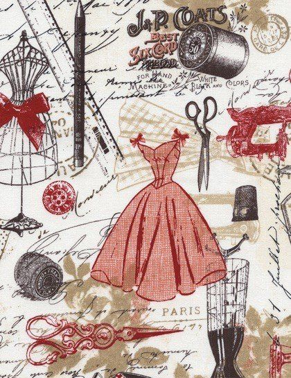 Tissu mode rouge paris c2329 1
