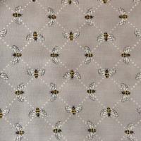 Tissu patch abeilles sur fond gris 3