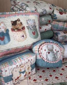 Tissu patchwork chats fuxicos e fricotes 1