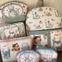 Tissu patchwork chats fuxicos e fricotes