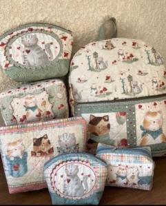 Tissu patchwork chats fuxicos e fricotes 2