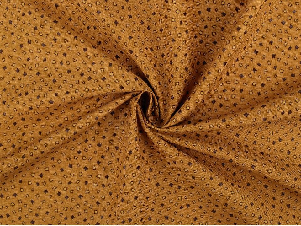 Tissu patchwork moutarde 1