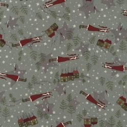 Tissu Patchwork  Winter Village Lynette Anderson LA2330-03 45x55 cm
