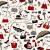 Tissu shoe love is true love 4704 871