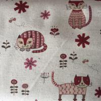 Tissu yuwa chat bordeaux 2 copie
