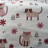 Tissu yuwa chat bordeaux 3 copie