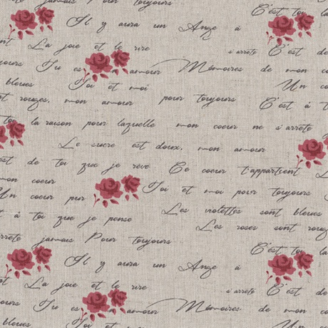 Tissus patchwork stof lin shabby chic fleurs st18 121