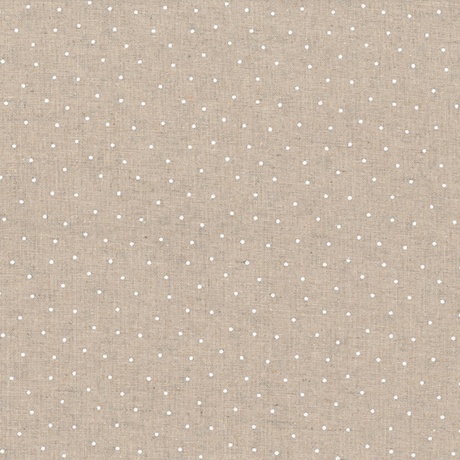 Tissus patchwork stof lin shabby chic pois blancs st18 136