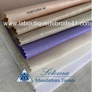 Toile a broder sotema lin 212l 12 fils tortora 44