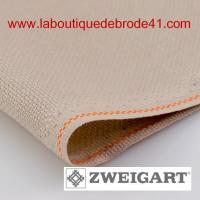 Toile a broder zweigart aida 5 4 pts 3706 nougat 3021