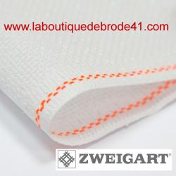 Toile à broder Zweigart Aïda 5.4  Pts 3706 Star Blanc Irisé Opalescent 11