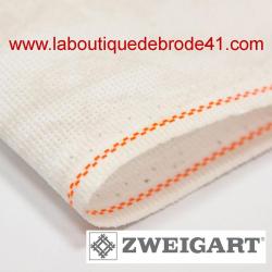 Toile à Broder Zweigart Fein Aïda 7 Pts Vintage 3793 Marbré Marron 1079