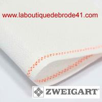 Toile a broder zweigart aida 8 7 pts sulta hardanger 1008 blanc 100