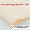 Toile a broder zweigart de lin belfast 3609 12 6 fils creme claire 99