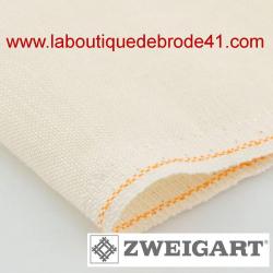 Toile à Broder Zweigart  de Lin Belfast 3609 12,6 Fils Crème Claire  99