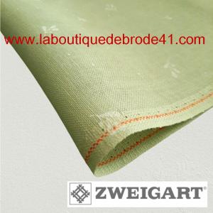 Toile a broder zweigart de lin belfast 3609 12 6 fils leaves 6370